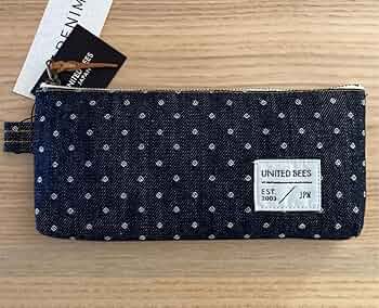 ユナイテッドビーズ ガゼットペンケース 岡山デニム ピンストライプ & ドット ユナイテッドビーズ ガゼットペンケース 岡山デニム ピン